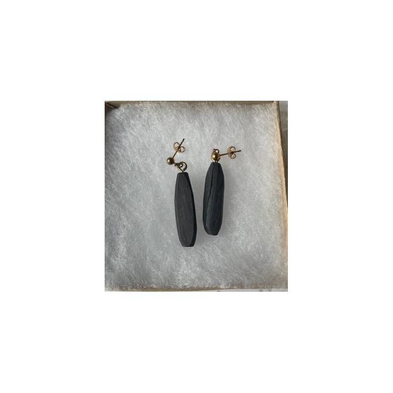 Bog-oak Stud / Drop Earrings