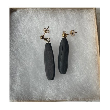 Bog-oak Stud / Drop Earrings